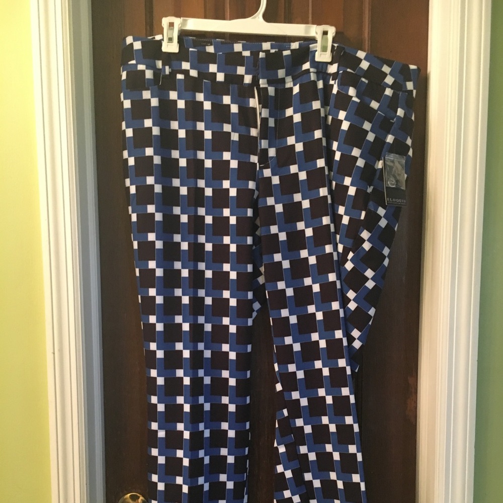Eloquii geometric ankle length pants. Size 18